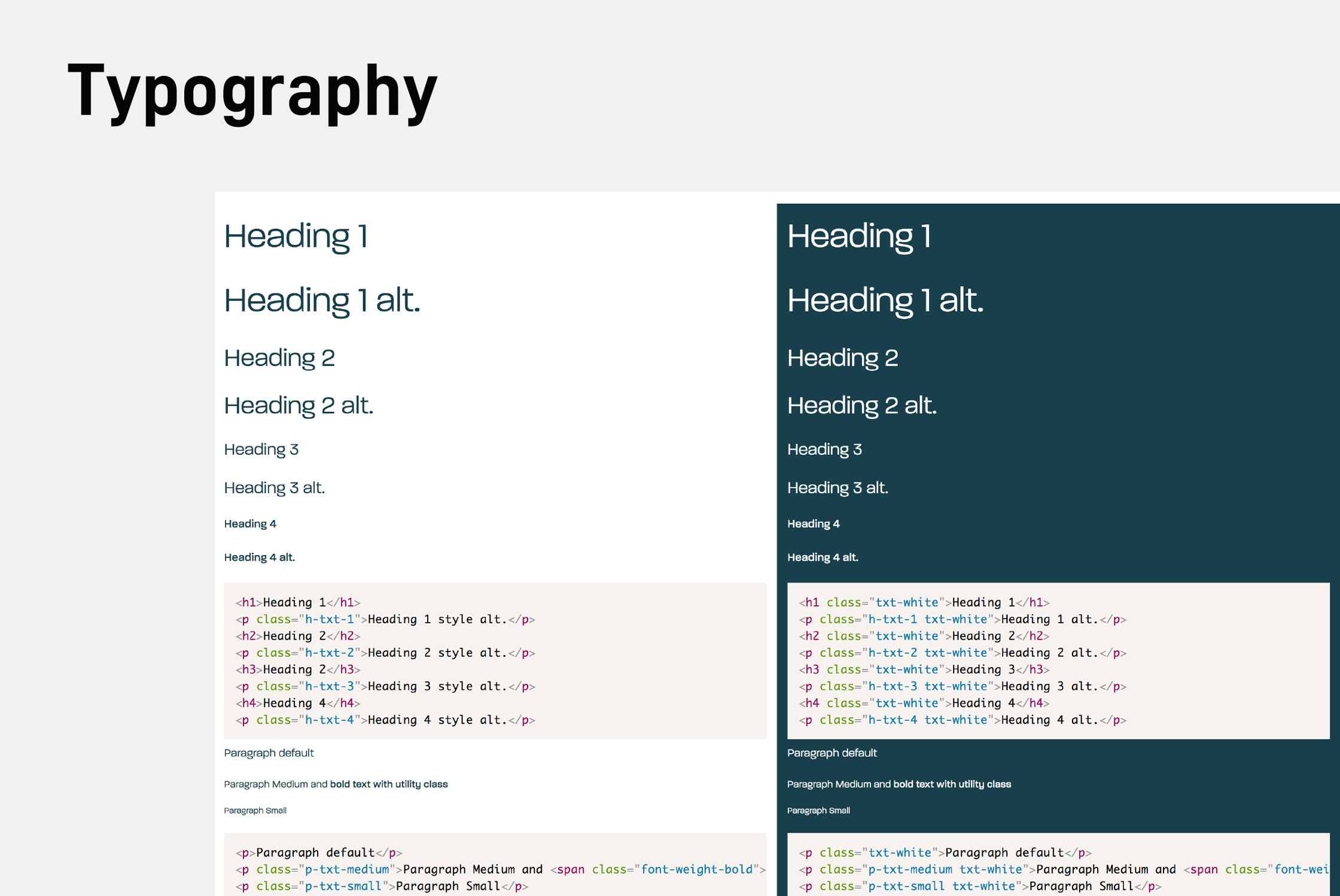 GD Design System Typography